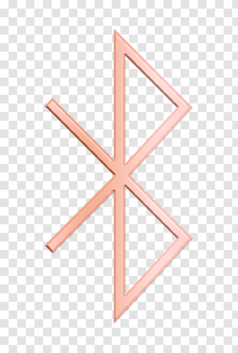 Bluetooth Icon Essential Set - Triangle - Peach Transparent PNG