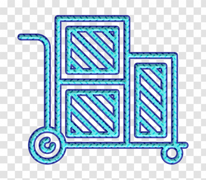 Management Icon Cart With Boxes Icon Trolley Icon Transparent PNG