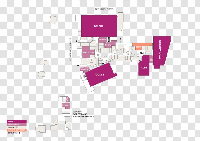 Floor Plan EB Games Lake Haven Grace Threading ALDI Lakehaven - Landscape Transparent PNG