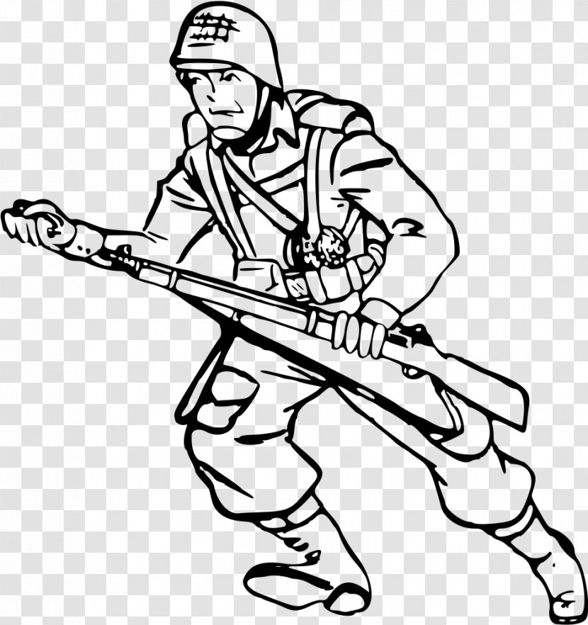 Line Art Soldier Drawing Clip - Arm - Soldiers Transparent PNG