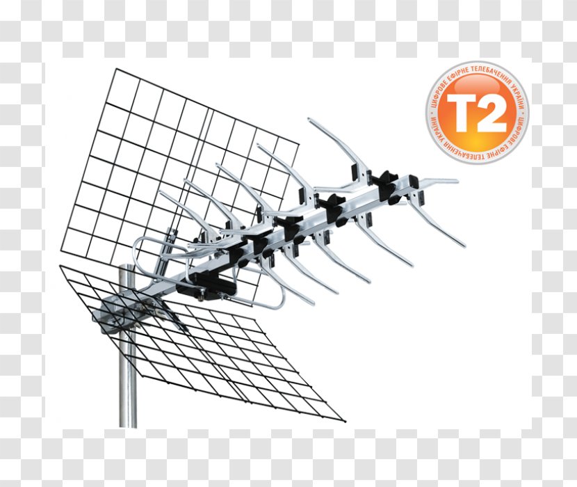 DVB-T2 Aerials Ultra High Frequency Hausantenne - Television - Digital Video Broadcasting Transparent PNG