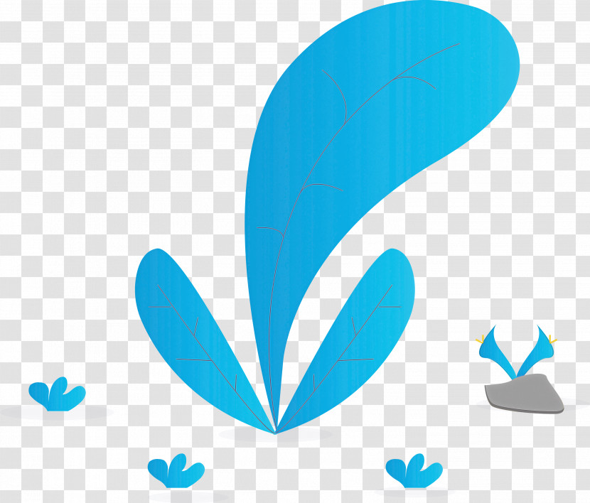 Leaf Blue Aqua Turquoise Azure Transparent PNG