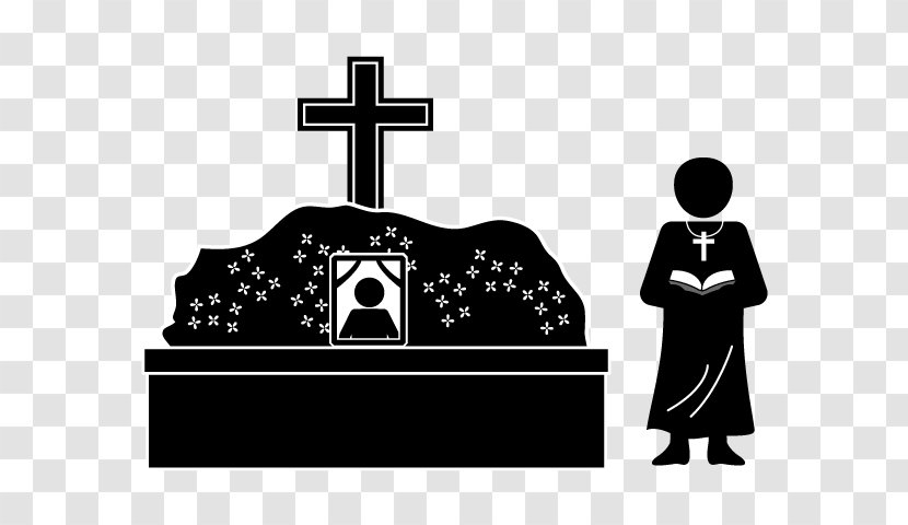 Funeral Illustration Death Pictogram Clip Art - Blackandwhite Transparent PNG