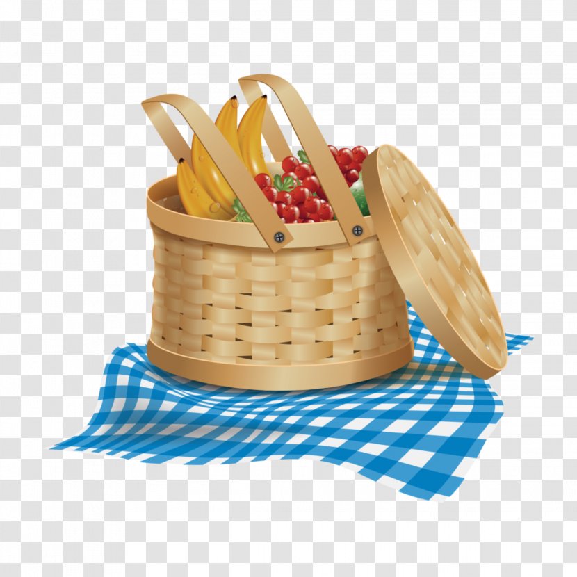 Picnic Baskets Clip Art Table - Basket Transparent PNG