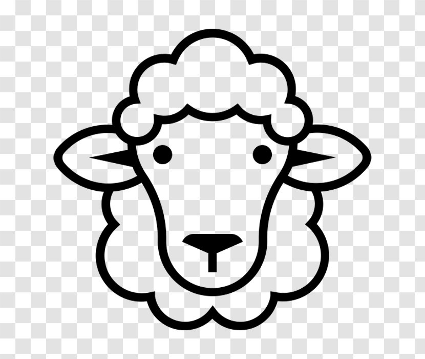 Head Line Art Nose Coloring Book Sheep - Blackandwhite - Snout Transparent PNG