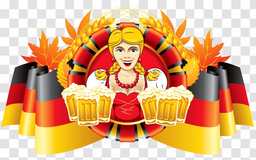 Oktoberfest Beer German Cuisine Vector Graphics Clip Art - Yellow Transparent PNG