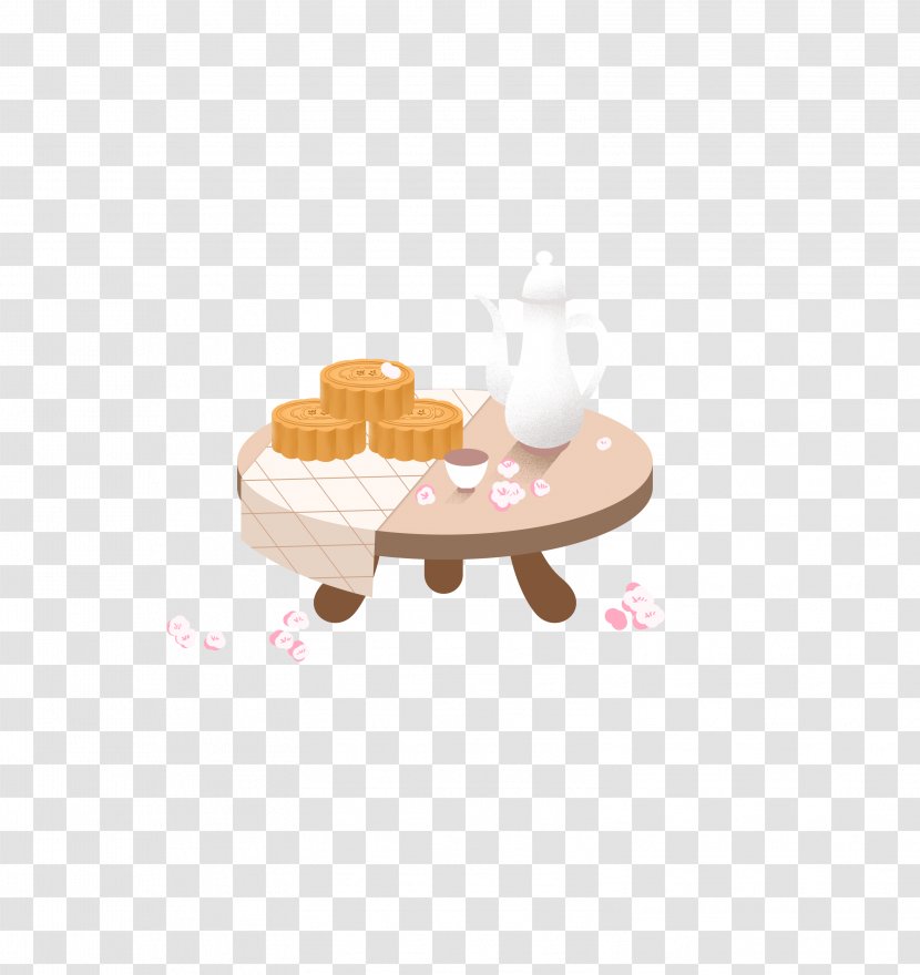 Mooncake Mid-Autumn Festival Cartoon - Frame - Hand-painted Mid Autumn Moon Cake Without Deduction Material Transparent PNG
