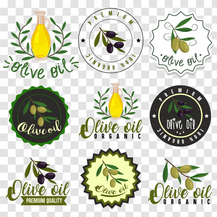 Logo Olive Oil Label - Leaf - Icon Collection Transparent PNG