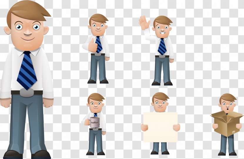 Cartoon Illustration - Man - Vector Business People Transparent PNG