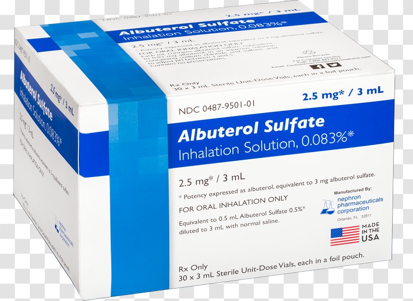 Albuterol Sulfate Nebulisers Ipratropium Bromide VoSpire ER - Tablet Transparent PNG