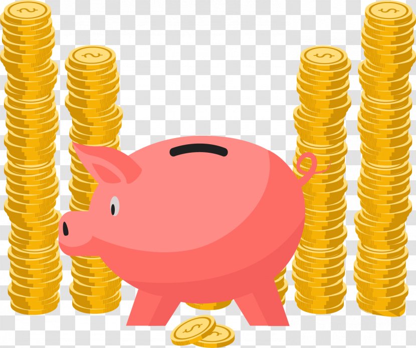 Saving - Pink Piggy Bank Transparent PNG