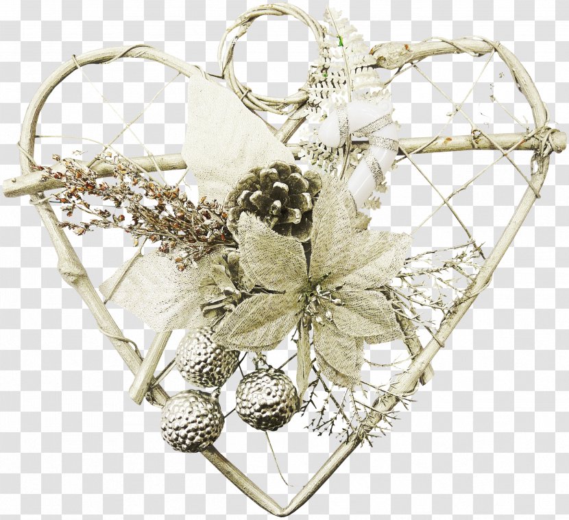 Santa Claus Christmas - Branch - Decorative Hearts Transparent PNG