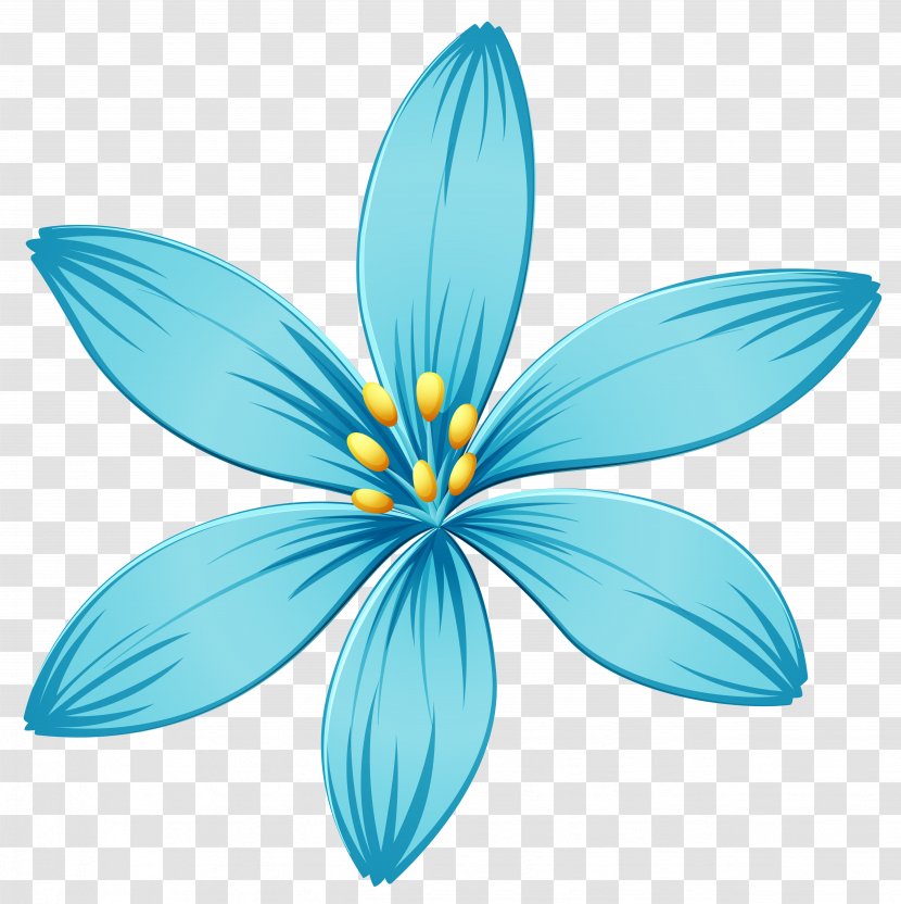 Blue Flower Clip Art - Rose - Parasol Transparent PNG