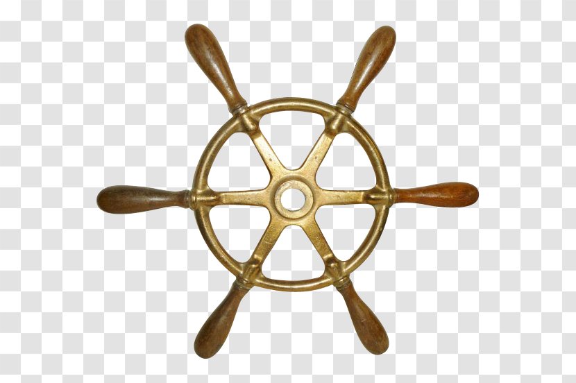 Ship's Wheel Steering Clip Art - Brass - Nautical Transparent PNG