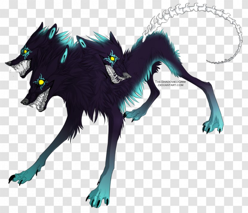 Cerberus Drawing Line Art Legendary Creature - Werewolf Transparent PNG