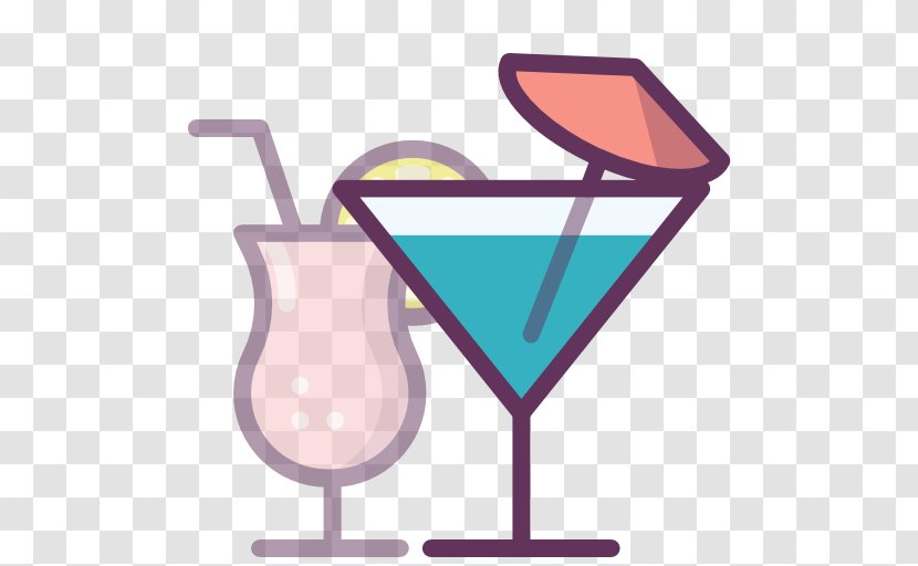 Cocktail Cartoon - Stemware - Tableware Nonalcoholic Beverage Transparent PNG