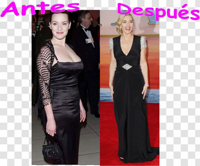 Little Black Dress Socialite Celebrity Gown Shoulder - Silhouette - Kate Winslet Transparent PNG
