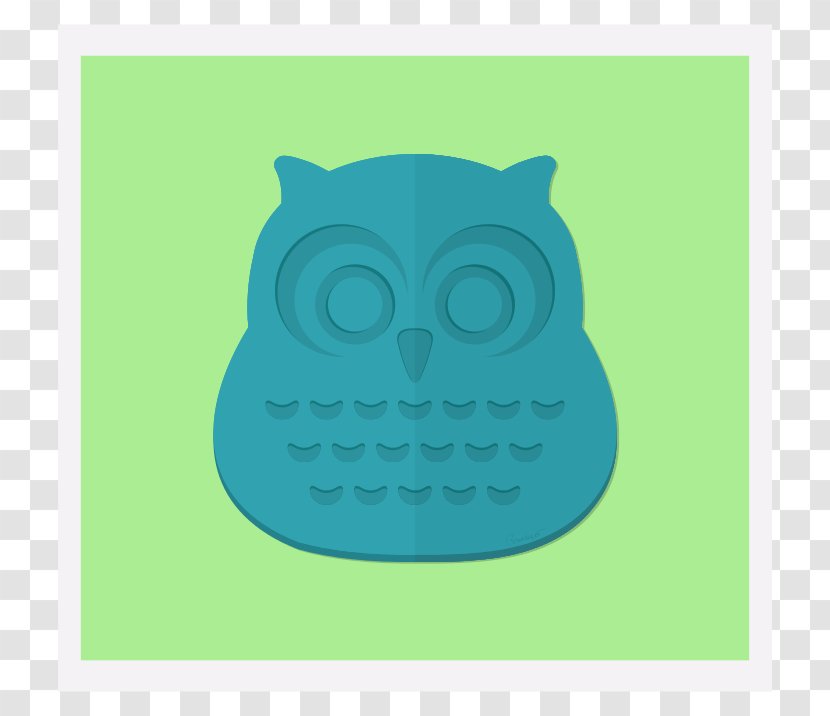 Owl Green Turquoise Cartoon Transparent PNG