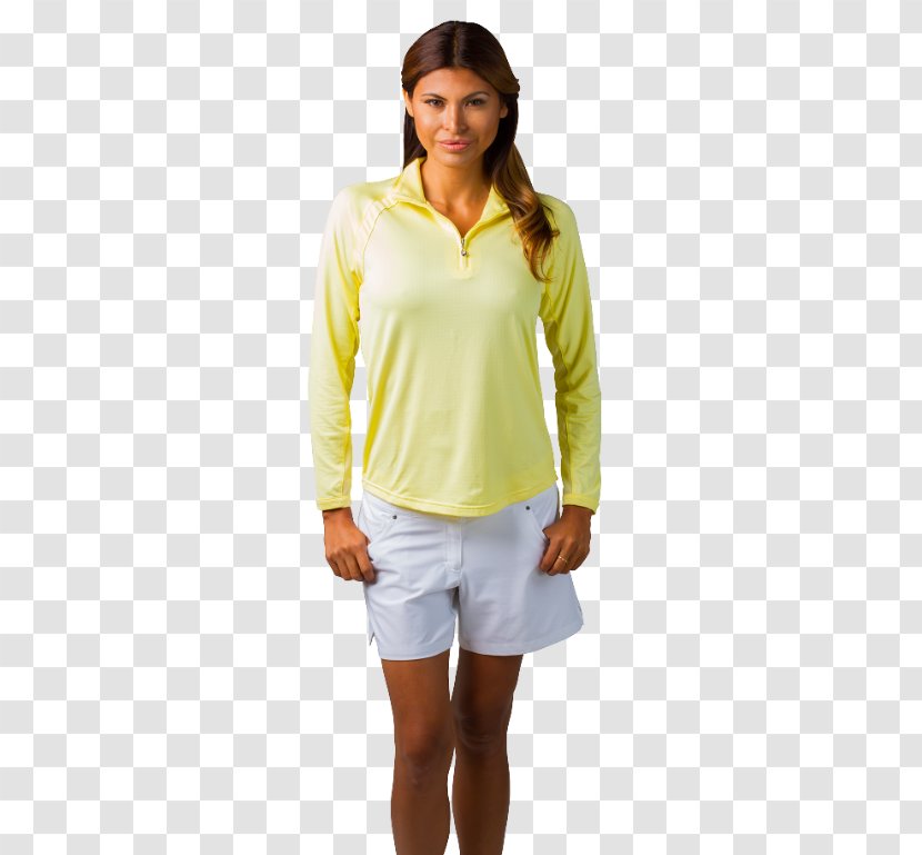 Sleeve T-shirt Shoulder Outerwear Sportswear - Neck - Yellow Lemon Transparent PNG