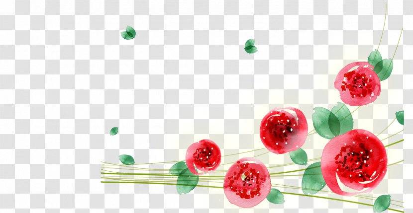 Watercolor Painting Graphic Design Computer File - Flower - Flowers,Pattern,Shading,Flower Vine Transparent PNG