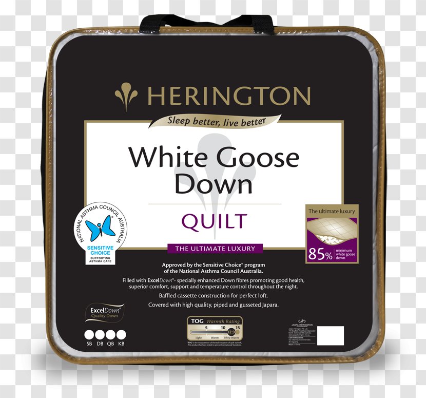 Herington Down Feather Quilt Duvet Blanket - Bed Frame - Goose Transparent PNG