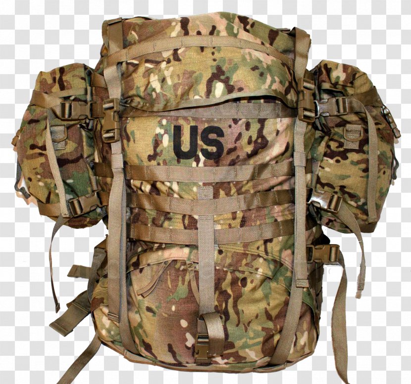 MOLLE Backpack MultiCam Operational Camouflage Pattern Military - Individual Integrated Fighting System - Armed Forces Transparent PNG