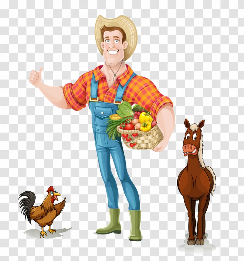 Clip Art Vector Graphics Agricultural Manager Image Agriculture - Cartoon - Farmer Transparent PNG