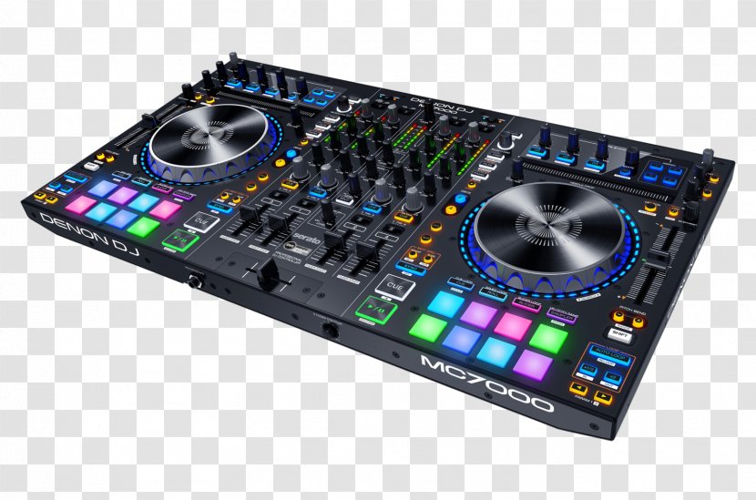 DJ Controller Disc Jockey Audio Mixers Denon MC7000 Microphone - Cartoon Transparent PNG