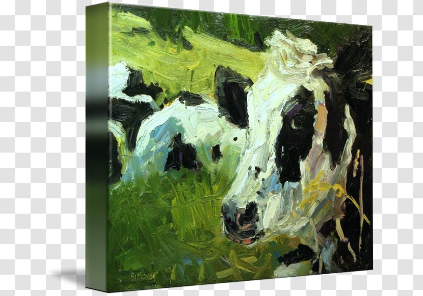 Dairy Cattle Painting Acrylic Paint Gallery Wrap Picture Frames - Grass Transparent PNG