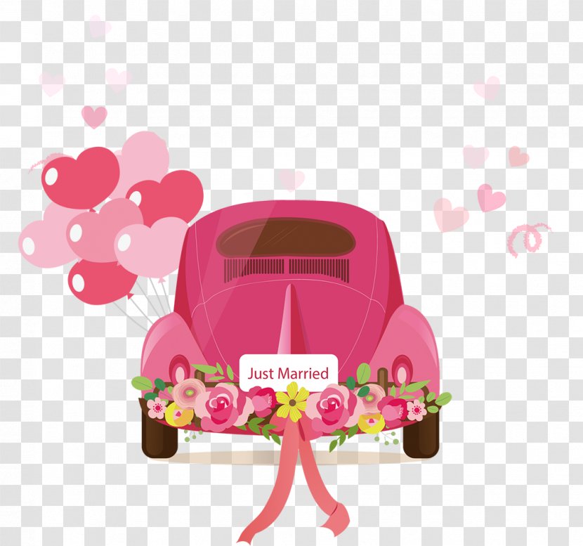 Wedding Invitation Marriage - Bride - Cartoon Car Transparent PNG