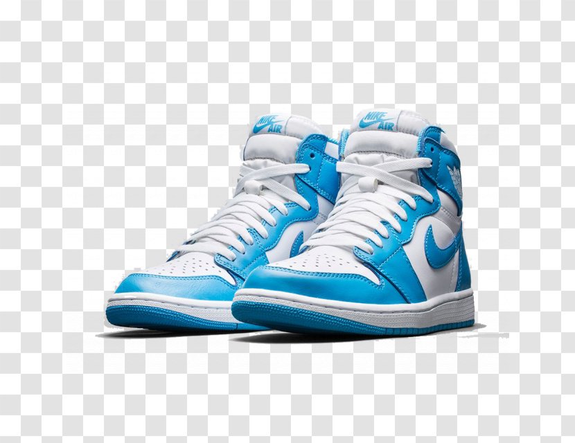 University Of North Carolina At Chapel Hill Air Jordan Sneakers Shoe Nike - Electric Blue Transparent PNG