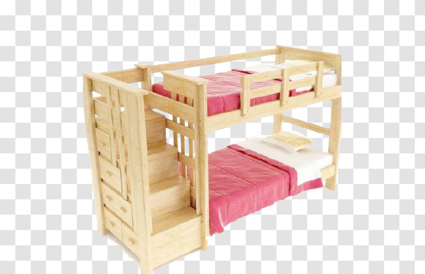 Table Bunk Bed Wood Furniture - Bedroom - Stairs On The Pink Transparent PNG