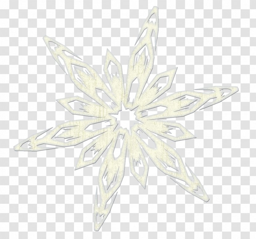 Symmetry White Flower Pattern - Snowflake Image Transparent PNG