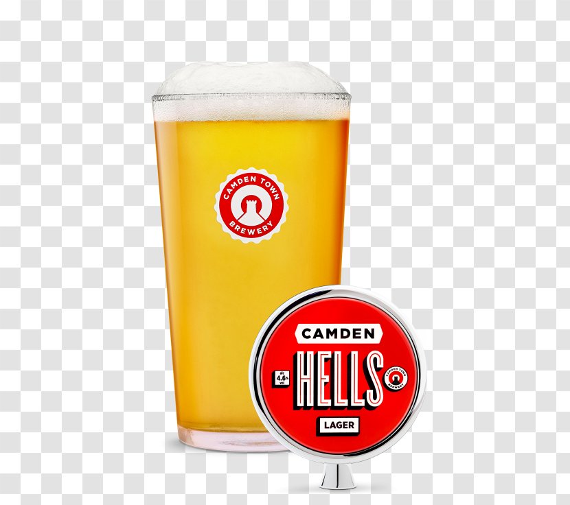 Lager Beer Pint Glass Imperial Helles - Camden Town Transparent PNG