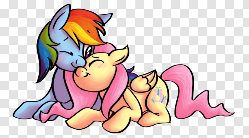 Pony Fluttershy Clip Art Rainbow Dash Horse - Watercolor - X Kiss Transparent PNG