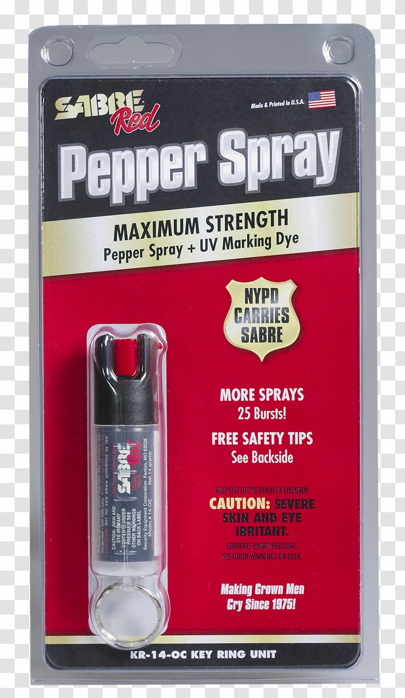 Pepper Spray Capsicum Mace Chili Self-defense - Capsaicin Transparent PNG