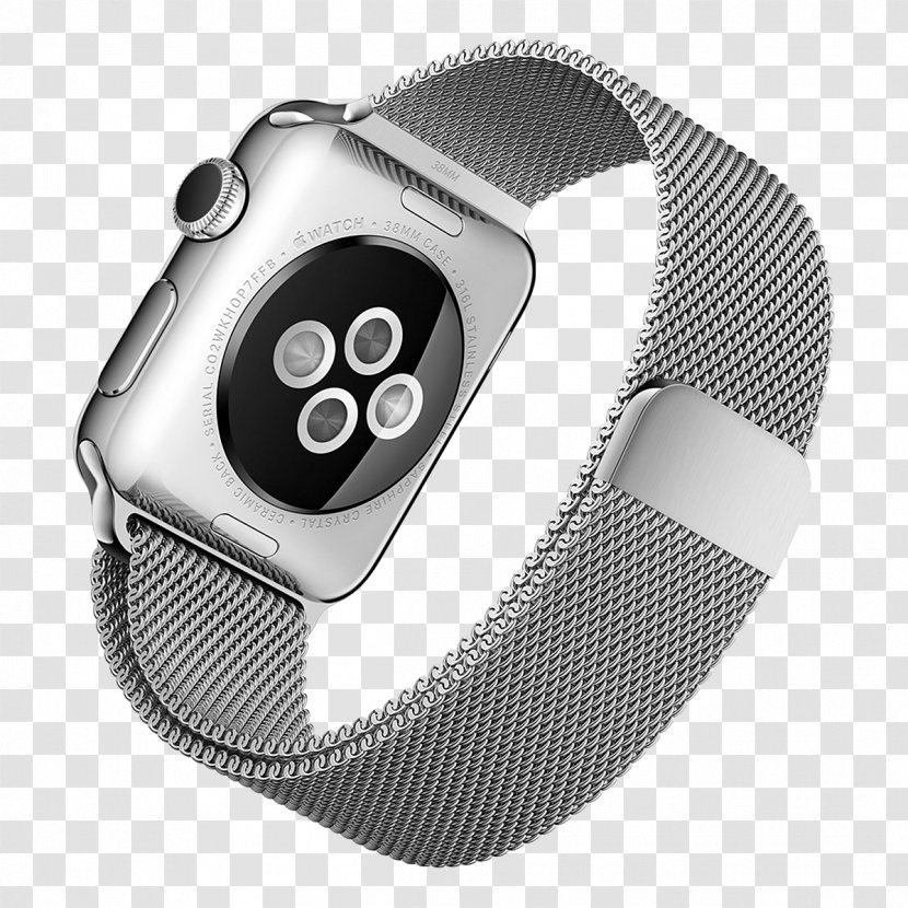Apple Watch Series 1 Original Silver Milanese Loop Adult Band Smartwatch 2 Transparent PNG