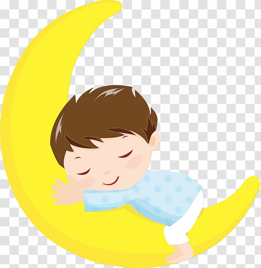 Cartoon Yellow Nose Child Forehead Transparent PNG