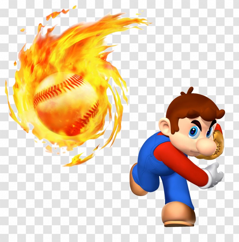Mario Superstar Baseball Super Sluggers Sports Superstars Bros. - Wii - Fireball Transparent PNG