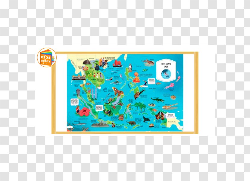 World Map Usborne Publishing Book - Area Transparent PNG