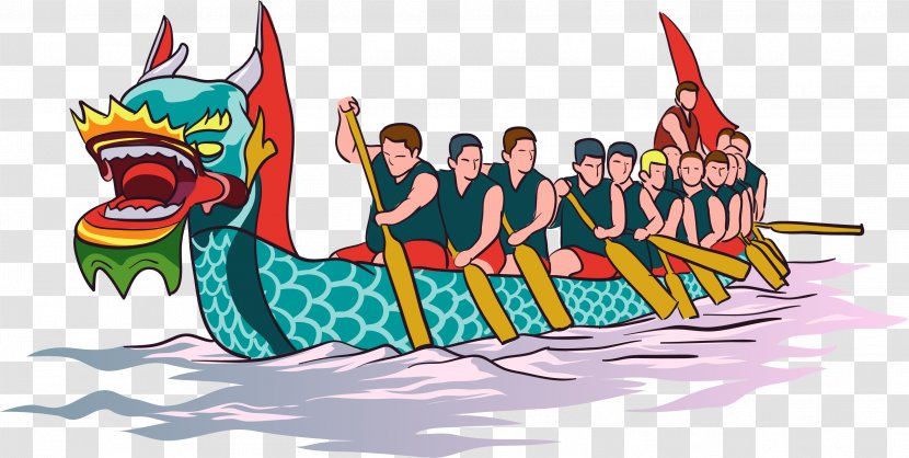 Dragon Boat Festival Bateau-dragon Traditional Chinese Holidays Rowing - Public In China - Race Transparent PNG