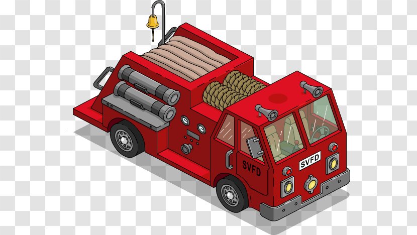 Fire Engine The Simpsons: Tapped Out Truck Car Department - Wikia Transparent PNG