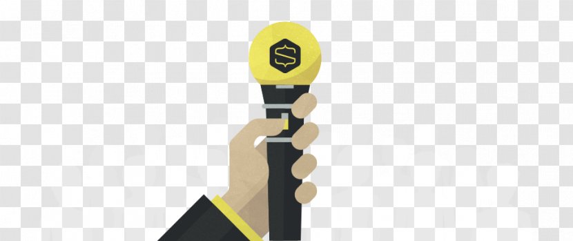 Line Angle - Yellow - Interview Microphone Transparent PNG