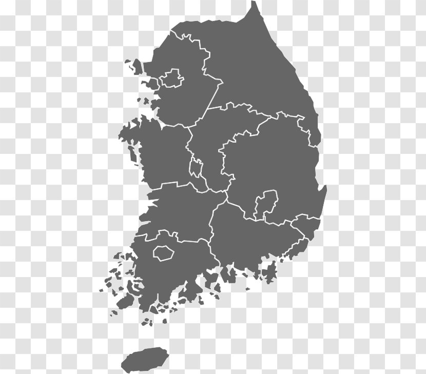 Seoul South Korean Presidential Election, 1967 Peninsula Map - Black And White - The Republic Of Korea Transparent PNG