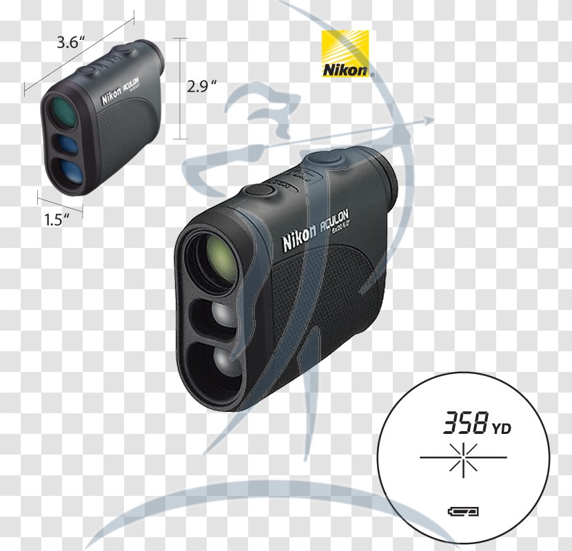 Nikon Aculon AL11 Laser Rangefinder Range Finders A30 Binoculars - Archery Bow Sights Magnification Transparent PNG