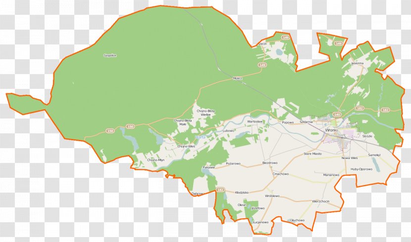 Wronki Prison Gmina Szamotuły Wierzchocin Łucjanowo Wróblewo, County - Map - Location Transparent PNG