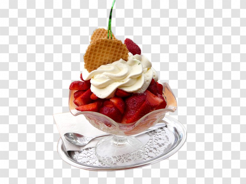 Sundae Ice Cream Cones Frozen Yogurt Knickerbocker Glory - Toppings Transparent PNG