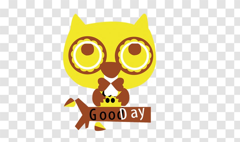 Owl Printing Clip Art - Yellow - Printed Transparent PNG