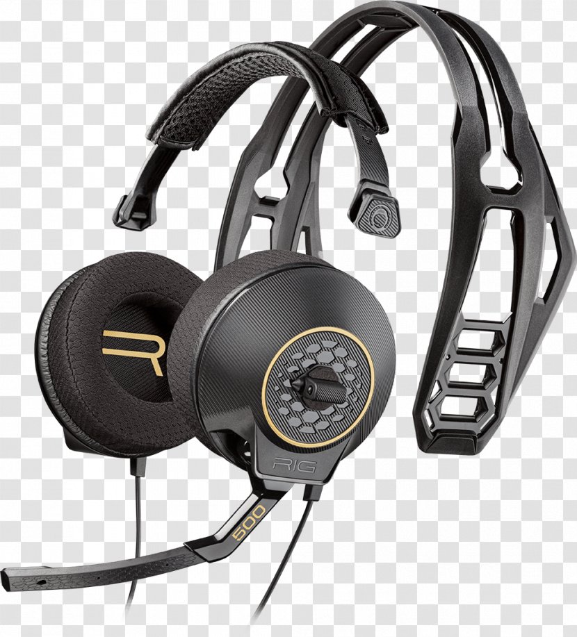 Plantronics RIG 500HD Headset 500E 7.1 Surround Sound - Cartoon - Gaming Transparent PNG