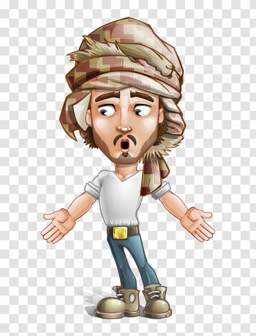 Cartoon Character Male - Man - Middle East Arab Hand-painted Transparent PNG